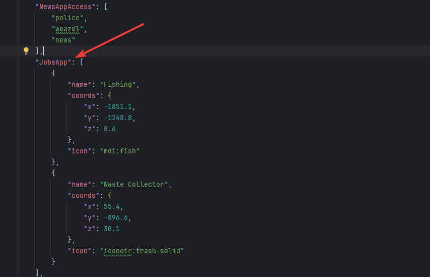 Jobs App config example